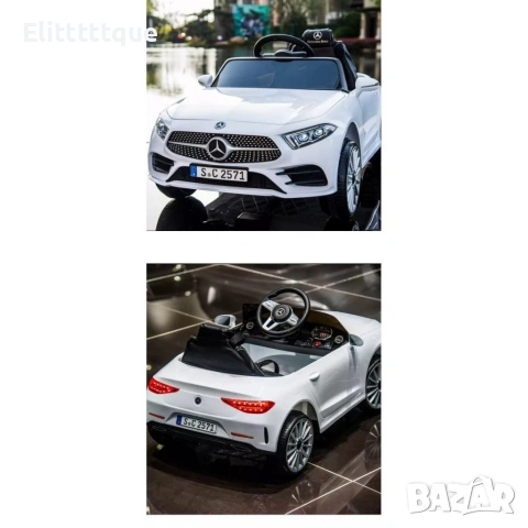 Акумулаторна кола Mercedes Benz CLS350 с кожена седалка 12V, снимка 18 - Детски велосипеди, триколки и коли - 54970218