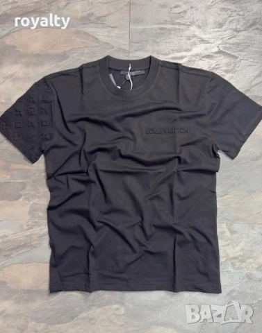 Louis Vuitton Нова Черна Мъжка Тениска Луи Витон 