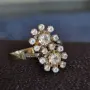 Златен пръстен. 18 Карат. Диаманти. Винтидж, снимка 5