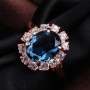 💍 24K Златно Покритие ✨️Дамски Пръстени 💍с Циркон💎 – Зелен, Син, Червен | Лимитирана Серия ⚜️✨️, снимка 2