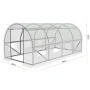 Градинска четирисегментна бяла оранжерия - 6 х 3 х 2м, снимка 1