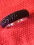 Сребърен дамски пръстен с брилянти и черен турмалин 27457, снимка 12