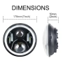 Кръгъл LED фар 7 инча 60W 7000LM IP68 – Jeep Wrangler Suzuki Samurai Nissan Patrol Мотоциклети 10247, снимка 8
