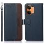 KHAZNEH Кожен Калъф за Xiaomi Poco X8 Pro Max 5G - Личи текстура, RFID защита, С ремък, 4 цвята, снимка 4