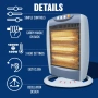 Халогенна печка за отопление 1200W Кварцова печка, снимка 3