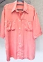 Alberto Fabiani 100% коприна – luxury oversized риза в цвят Peach Amber Италия, снимка 13