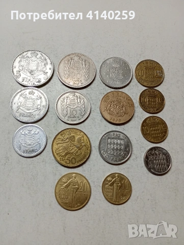 МОНАКО МОНЕТИ ЛОТ 50 ФРАНКА 1950 Г 