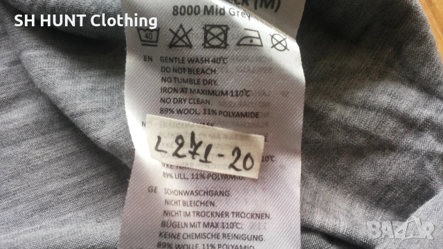 NORRONA Wool Zip Neck 89% Merino Wool размер M термо блуза 89% Мерино вълна - 2475, снимка 13 - Пуловери - 54160677
