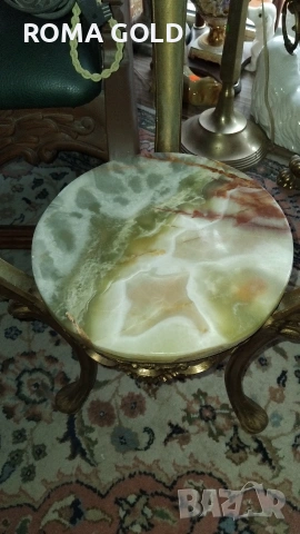 малка мраморна масичка и ретро телефон, снимка 4 - Маси - 54264372