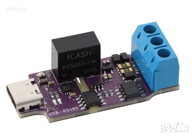 Адаптер USB - RS485 с оптична изолация / галванично разделяне  USB to RS485 opto isolated adapter, снимка 2 - Друга електроника - 53957138