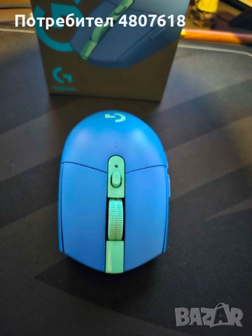 Безжична мишка, Logitech G305 Lightspeed Wireless, синя, снимка 3 - Клавиатури и мишки - 54311218