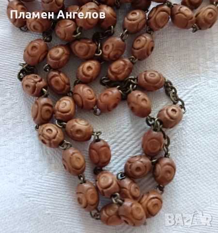Автентична, старинна католическа броеница /кулие /розарий , снимка 4 - Антикварни и старинни предмети - 54975466