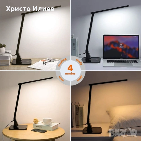 Настолна LED лампа със сензорен панел , снимка 7 - Настолни лампи - 54408622