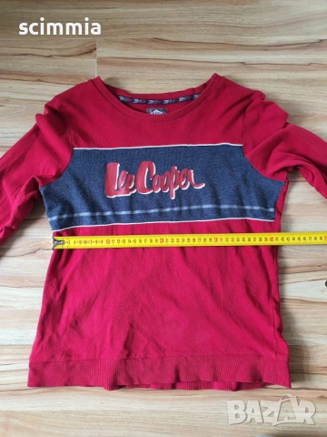 Lee Cooper червена дамска блуза суитшърт с лого размер M, снимка 6 - Блузи с дълъг ръкав и пуловери - 54767167