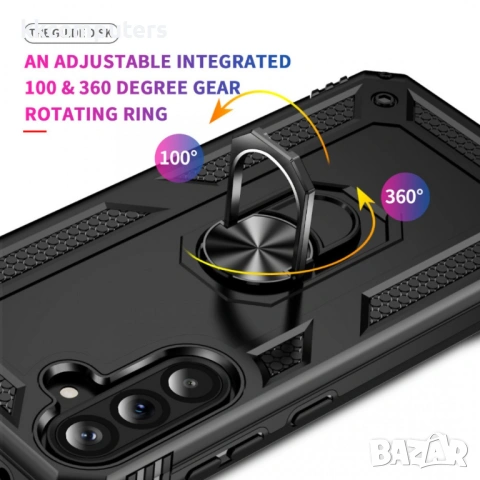 Калъф за Samsung Galaxy A37 5G с Въртящ се Пръстен - PC+TPU, Военна защита, 7 цвята, снимка 9 - Калъфи, кейсове - 54055096