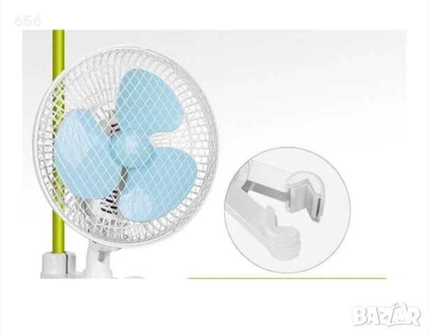 Вентилатор с щипка, осцилираща функция, снимка 2 - Друга електроника - 54088757