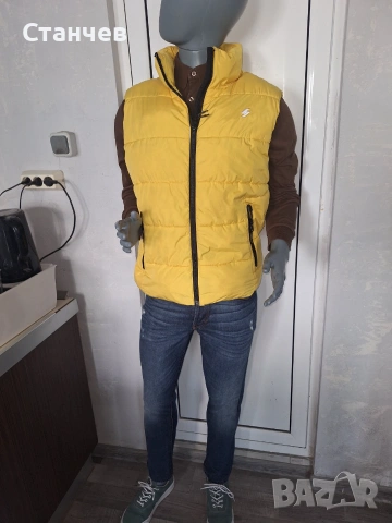 Оригинален мъжки елек Superdry Sports Puffer Gilet – Размер XL Перфектен