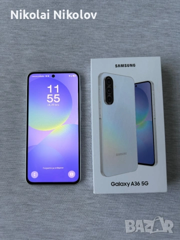 Samsung Galaxy A36 5G - Перфектно състояние | Кабел + кейс