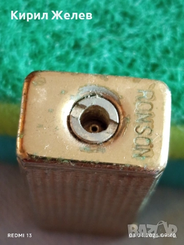 Винтидж запалка RONSON рядък модел златиста за КОЛЕКЦИОНЕРИ 54506, снимка 5 - Запалки - 54074340