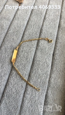 Златна 18 карата гривна детска 2.1 гр, снимка 5 - Гривни - 54322506