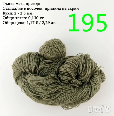Евтини прежди в малки количества - нови и остатъци, снимка 13 - Други - 52029828