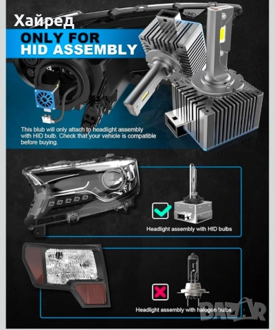 Нови LED D1s крушки Beamfly 36000 lumen, снимка 5 - Аксесоари и консумативи - 54293702