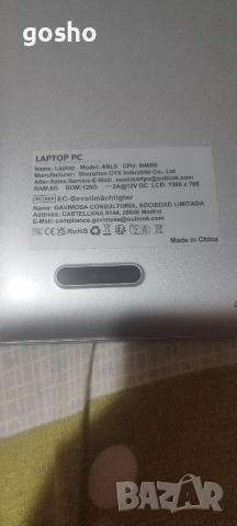 Лаптоп LEEDOW Celeron N4000 Dual Core 14-инчов лаптоп 6GB RAM 128GB SSD, снимка 9 - Части за лаптопи - 54314795