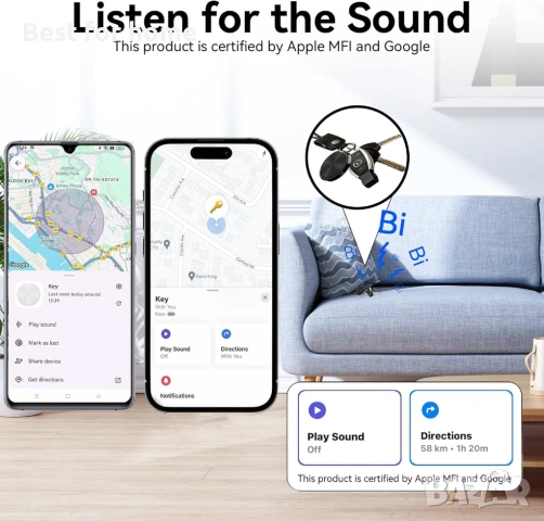  Етикет за Android или Apple, интелигентен GPS тракер TDTOD, снимка 3 - Друга електроника - 54452664