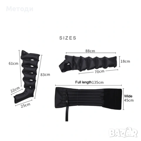 НОВ Комплект лимфопреса с 6 отделения - апарат за лимфен дренаж, снимка 2 - Медицинска апаратура - 54206289