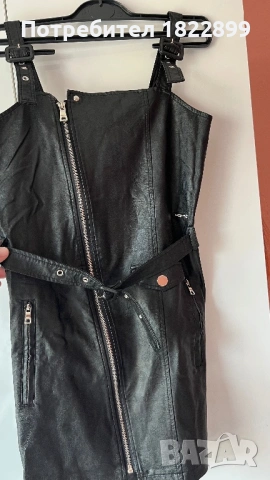 Детски официален кожен сукман рокля  GUESS 9/10 г, снимка 2 - Детски рокли и поли - 54451165