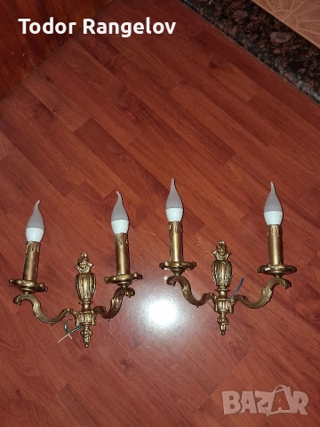 Аплици от месингов материал , снимка 3 - Лампи за стена - 54028255