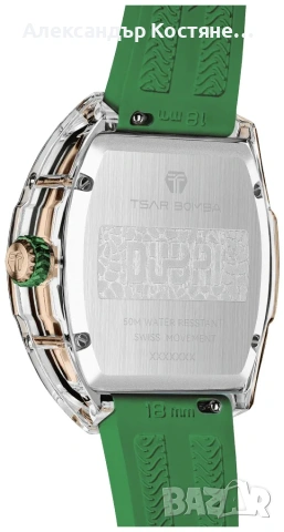 Нов часовник TSAR BOMBA Crystal Chic Swiss TB8219G - гаранция, снимка 2 - Дамски - 55213895