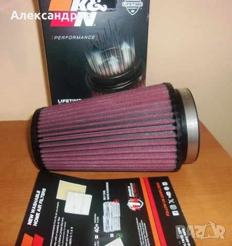 Спортен филтър K&N-оригинал, отвор 89-90мм, нов, промо цена!