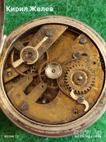 Джобен часовник керамичен циферблат,римски цифри рядък за КОЛЕКЦИОНЕРИ 51717, снимка 6 - Антикварни и старинни предмети - 54078183