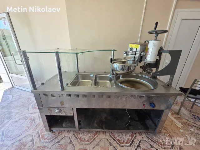 Продавам комбинирана количка за турски сладкиши, понички, толумбички, чурос и др., снимка 2 - Друго търговско оборудване - 55455377