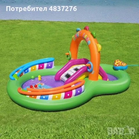 Надуваем детски воден парк и пързалка, снимка 7 - Басейни и аксесоари - 55398406