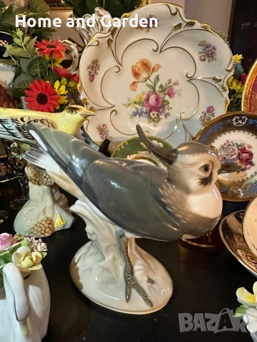 Bing & Grøndahl Royal Copenhagen Чибис circa 1980 г. Дания порцелан фигура, снимка 7 - Антикварни и старинни предмети - 54025940