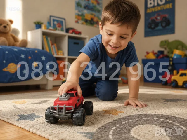 НОВИ! Детска кола Monster Truck 2в1 офроуд суша и вода, снимка 4 - Коли, камиони, мотори, писти - 55397099