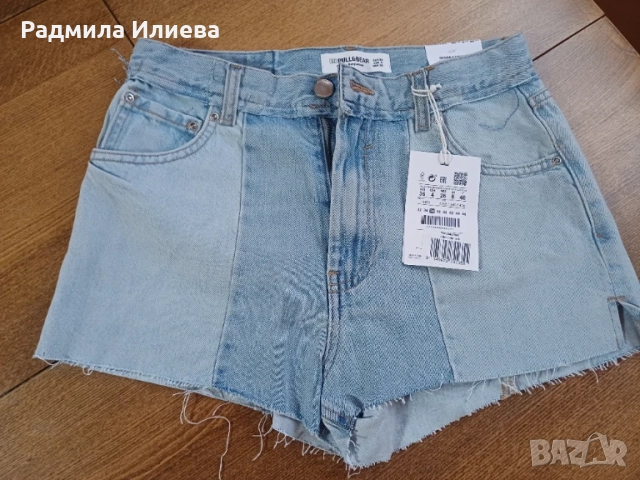 Нови , дънкови панталонки Pull & Bear Размер 34 и 36, снимка 4 - Къси панталони и бермуди - 51278298