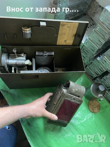 Рядък модел антична сигнална лампа от втората световна война WWII 2