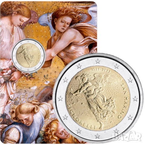 САН МАРИНО 2 евро 2023 Лука Синьорели, снимка 2 - Нумизматика и бонистика - 53970054