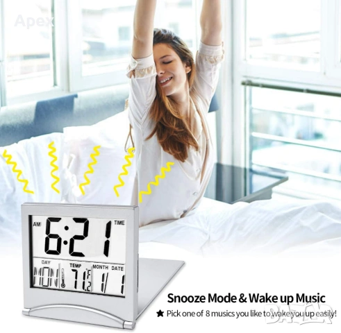 Светещ LED часовник на Ток.Дигитален Будилник.Електрически Светещи Часовници.Големи цифри.Будилници, снимка 8 - Други - 54079729