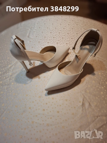 Обувки с платформа бели, снимка 3 - Дамски елегантни обувки - 53952122