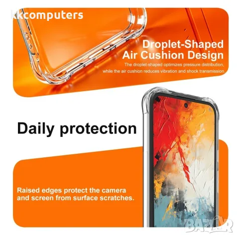 IMAK за TCL K70 NxtPaper 5G Магнитен Airbag Удароустойчив TPU Калъф със Скрийн Протектор – Прозрачен, снимка 5 - Калъфи, кейсове - 55611295