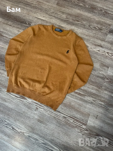 Оригинален мъжки пуловер Polo Ralph Lauren Merino Wool Pull размер М, снимка 3 - Пуловери - 55048612