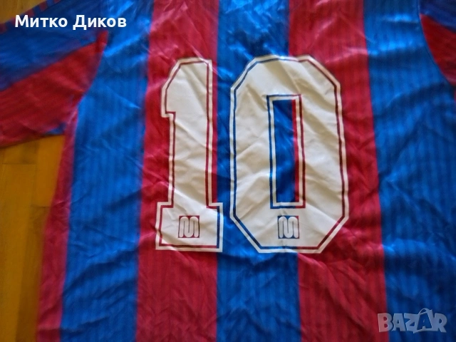 Барселона футболна тениска 1989-1992г. Meyba #10 размер Л от периода на Стоичков в Барса, снимка 2 - Футбол - 54602434