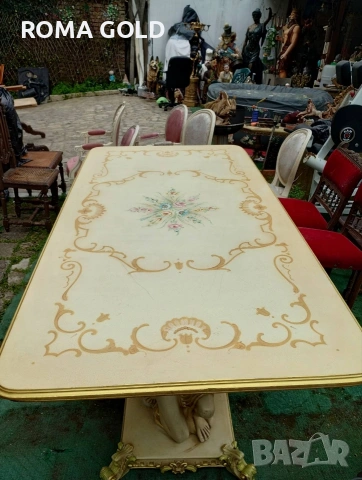 Италианска барокова маса, снимка 4 - Маси - 54201868