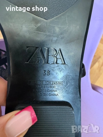 Ефектни дамски сандали Zara, размер 39( нови, с етикет), снимка 6 - Сандали - 54490059
