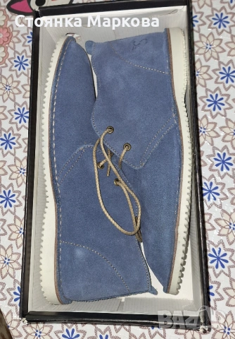 Нови мъжки велурени кларкове 44,5-Staff Jeans, снимка 7 - Мъжки боти - 54559749
