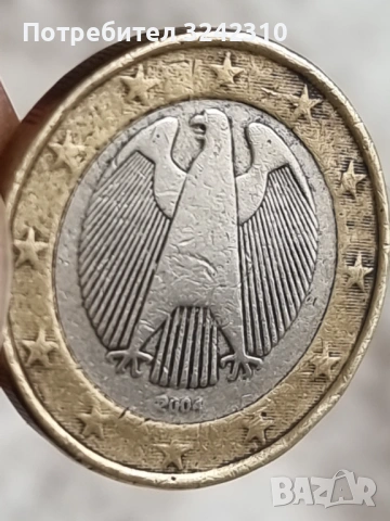 Монета от 1 евро, Германия, 2004 , снимка 5 - Нумизматика и бонистика - 54704959
